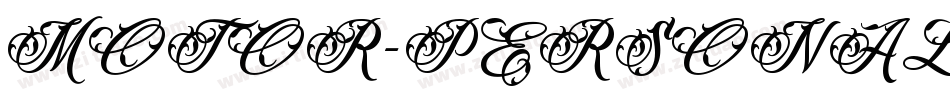 MOTOR-PERSONAL USE ONLY字体转换